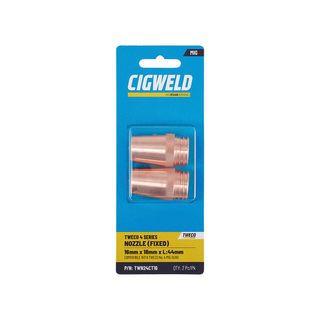 CIGWELD TWECO 4 SERIES NOZZLE (COURSE THREAD) 16MM X 18MM X L:44MM 2PK