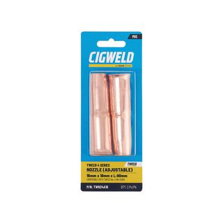 CIGWELD TWECO 4 SERIES NOZZLE (ADJUSTABLE) 16MM X 18MM X L:90MM 2PK