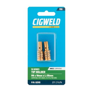 CIGWELD BINZEL 15 SERIES TIP HOLDER M6 X 10MM X L:35MM 2PK