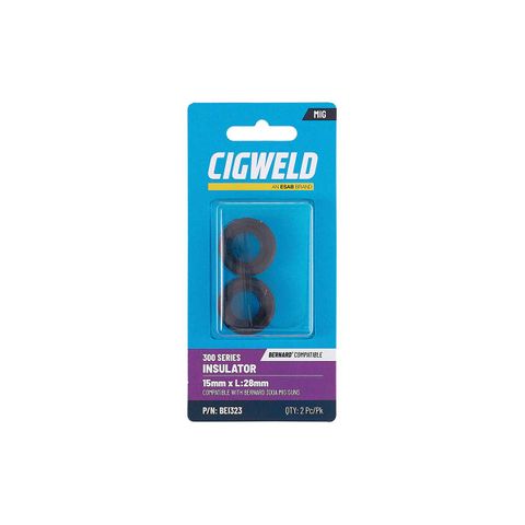 CIGWELD BERNARD 300 SERIES INSULATOR 15MM X L:28MM 2PK