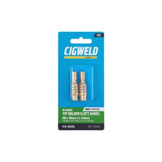 CIGWELD BINZEL 15 SERIES TIP HOLDER (LEFT HAND) M6 X 10MM X L:42MM 2PK