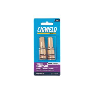 CIGWELD BERNARD 400 SERIES GAS DIFFUSER 8MM X 13MM X L:56MM 2PK