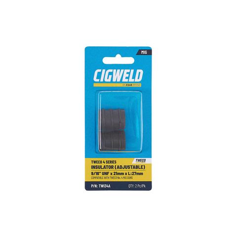 CIGWELD TWECO 4 SERIES INSULATOR (ADJUSTABLE) 9/16" UNF X 21MM X L:27MM 2PK