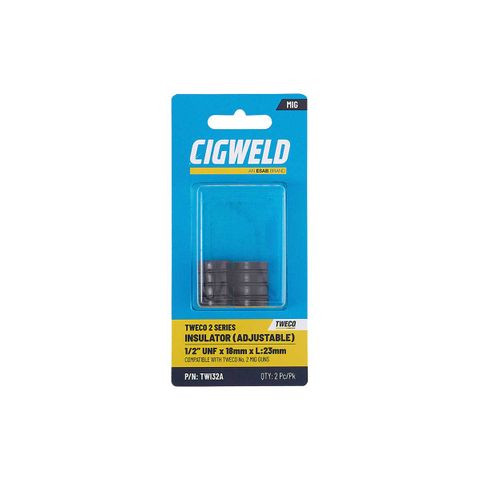 CIGWELD TWECO 2 SERIES INSULATOR (ADJUSTABLE) 1/2" UNF X 16MM X L:23MM 2PK