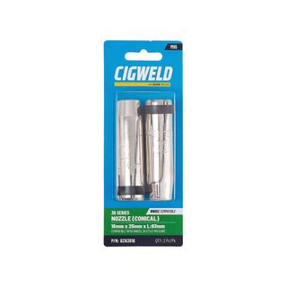 CIGWELD BINZEL 36 SERIES NOZZLE (CONICAL) 16MM X 25MM X L:93MM 2PK