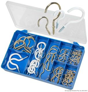 TORRES BRASS/PVC CUP HOOKS ASSORTED KIT