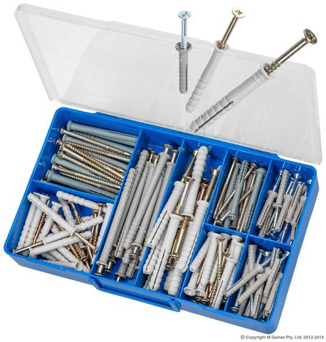 TORRES ANCHORED HAMMER DRIVE EXPANSION NAILS ASSORTED KIT