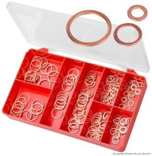 TORRES AUTOMOTIVE DIN 7604A SOFT ANNEALLED COPPER WASHERS ASSORTED KIT - SMALL