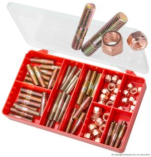 TORRES EXHAUST MANIFOLD STUDS & NUTS ASSORTED KIT - COPPER