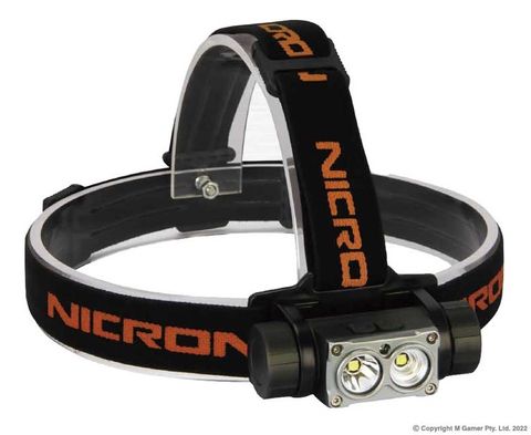 NICRON TWIN-BEAM RECHARGEABLE HEADLAMP