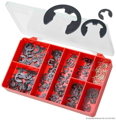 TORRES DIN 6799 E - CIRCLIPS (HORSE SHOE) ASSORTED KIT - BLACK OXIDE