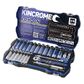 KINCROME LOK-ON™ 45 PIECE 3/8" DRIVE SOCKET SET  - METRIC & IMPERIAL