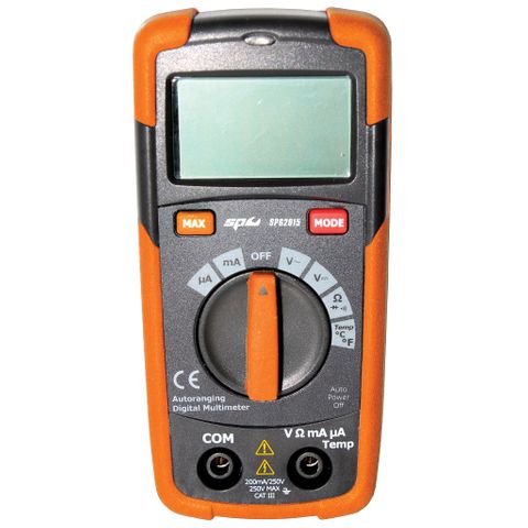 SP TOOLS DIGITAL MULTIMETER  WITH TEMPERATURE GAUGE - POCKET SIZE