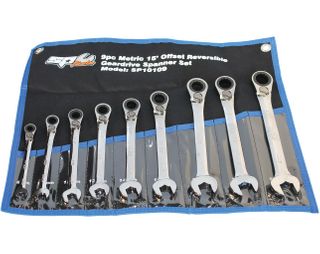 SP TOOLS GEAR DRIVE ROE SPANNER SET - 15° OFFSET - 9PCE - METRIC