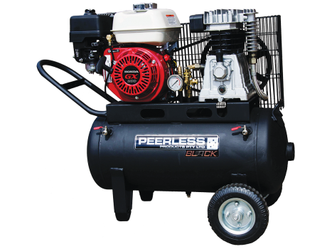 PEERLESS BLACK 17000P HONDA PETROL AIR COMPRESSOR - 320LPM, 6.5HP, 50L