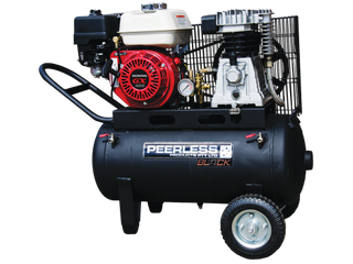 PEERLESS BLACK 17000P HONDA PETROL AIR COMPRESSOR - 320LPM, 6.5HP, 50L