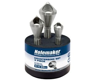 HOLEMAKER CROSS HOLE COUNTERSINK SET, 90 DEGREE, 3 PCE