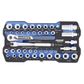 KINCROME LOK-ON™ SOCKET SET 44 PIECE 1/4" & 3/8" DRIVE - METRIC & IMPERIAL