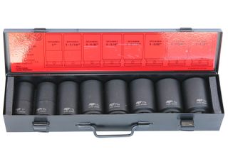 SP TOOLS 3/4" DRIVE DEEP IMPACT SOCKET SET - 8PCE - 6PT SAE