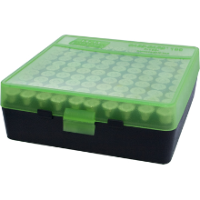 MTM 100RND HANDGUN AMMO BOX 44MAG 44SPL 45LC CLEAR GREEN