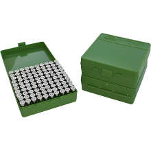 MTM 100RND HANDGUN AMMO BOX 38SPL 357MAG GREEN