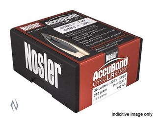 NOSLER 30CAL .308 190GR ACCUBOND LR PROJECTILES 100PK