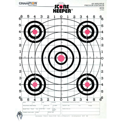 CHAMPION TARGET 100YD SIGHT IN PKT12