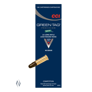 CCI GREEN TAG 1070FPS 22LR 40GR LRN 100PKT