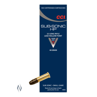 CCI SUBSONIC 1050FPS 22LR 40GR HP 500PKT