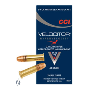 CCI VELOCITOR 1435FPS 22LR 40GR CP HP 500PKT