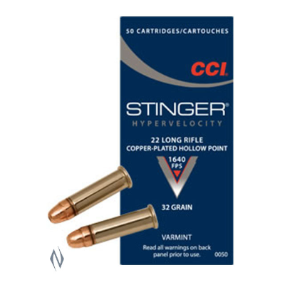 CCI STINGER 1640FPS 22LR 32GR CP HP 50PKT