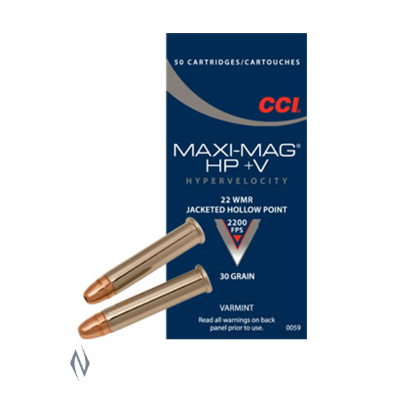 CCI MAXI MAG HP+V 2200FPS 22WMR 30GR JHP 50PKT