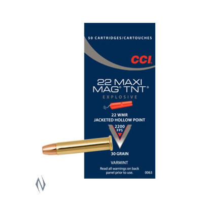 CCI MAXI MAG TNT 2200FPS 22WMR 30GR JHP 50PKT