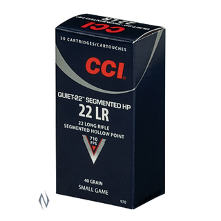 CCI QUIET 710FPS 22LR 40GR SEGMENTED HP 50PKT