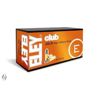 ELEY CLUB 1085FPS 22LR 40GR RN 50PKT