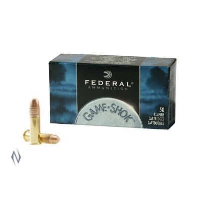 FEDERAL GAME SHOK 1240FPS 22LR 40GR SOLID COPPER PLATED 50PKT