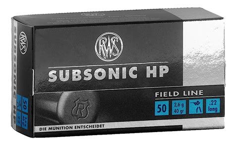 RWS SUBSONIC 22LR 40GR HP 50PKT