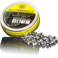 RWS PELLETS MEISTERKUGLEN 8.18GR .177 PELLET 4.49 HEAD 500PKT