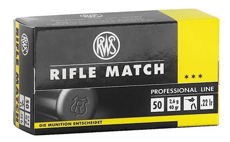 RWS RIFLE MATCH 22LR 40GR 50PKT