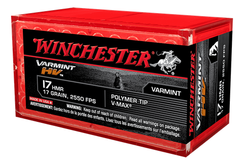 WINCHESTER VARMINT HV 2550FPS 17HMR 17GR 50PKT