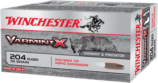 WINCHESTER VARMINT X 204 RUGER 32GR PT 20PKT