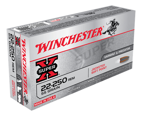 WINCHESTER VARMINT X 22-250REM 55GR PT 20PKT