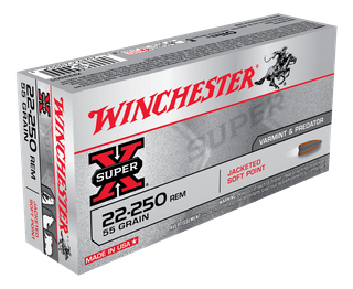 WINCHESTER VARMINT X 22-250REM 55GR PT 20PKT