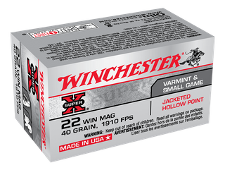 WINCHESTER  SUPER X 1910FPS 22WMR 40GR JHP 50PKT