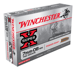 WINCHESTER SUPER X 7MM-08 140GR PP  20PKT