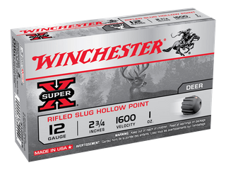 WINCHESTER SUPER X RIFLED SLUG HP 1600FPS 12GA 5PKT