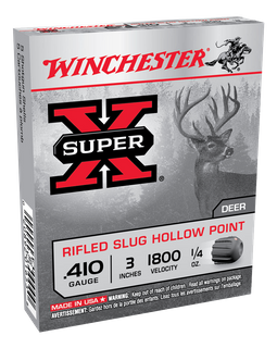 WINCHESTER SUPER X RIFLED SLUG 1800FPS 3INCH 410GA 5PKT