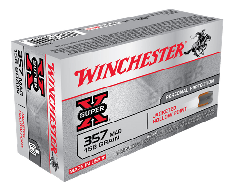 WINCHESTER SUPER X 357MAG 158G JHP 50PKT