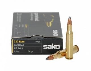 SAKO AMMO 222 REM 50GR GAMEHEAD SP 20PKT