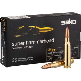 SAKO AMMO 308WIN 180GR SUPER HAMMERHEAD SP 20PKT